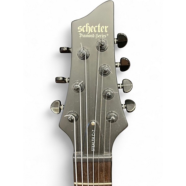 Used Schecter Guitar Research Stealth C-7 Black Solid Body Electric Guitar