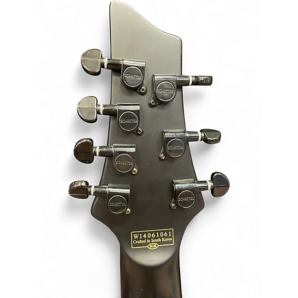 Used Schecter Guitar Research Stealth C-7 Black Solid Body Electric Guitar