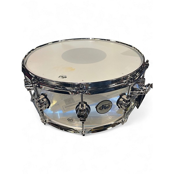 Used DW 6X14 Design Series Acrylic Snare Clear Drum