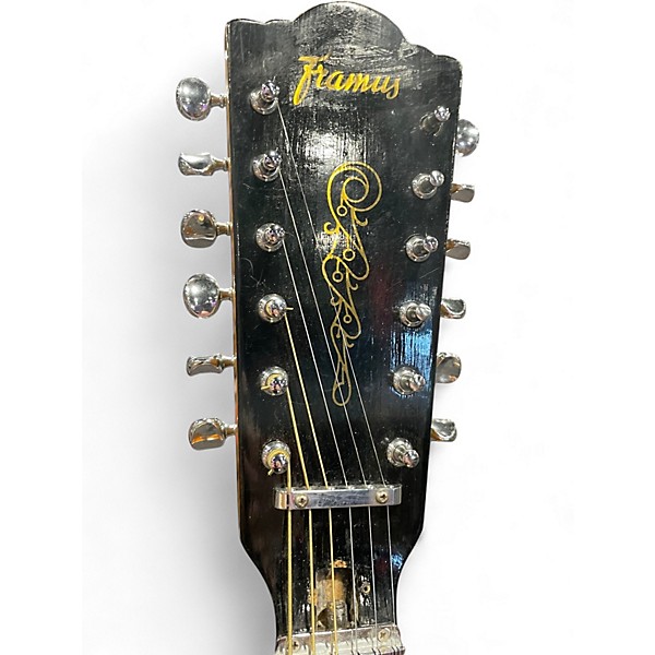Vintage 1970s Framus 5/296 2 Color Sunburst 12 String Acoustic Guitar