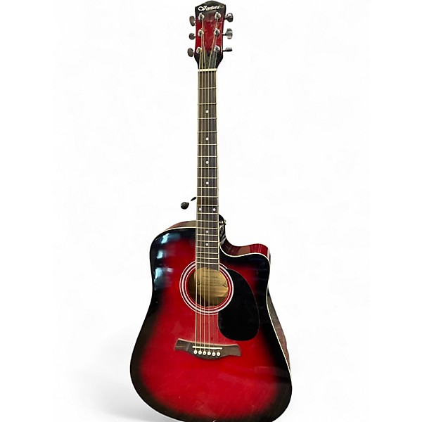 Used Ventura v12 RED BURST Acoustic Electric Guitar