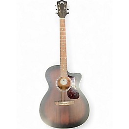 Used Guild OM240CE Crimson Burst Acoustic Electric Guitar