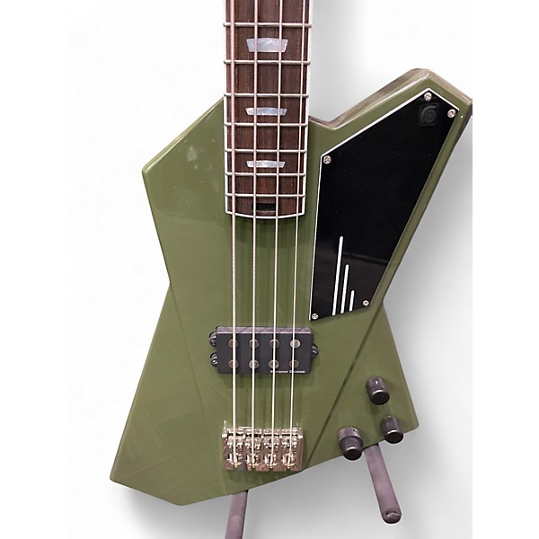 Used Kauer Guitars DRAKEN OLIVE GREEN Electric Bass Guitar