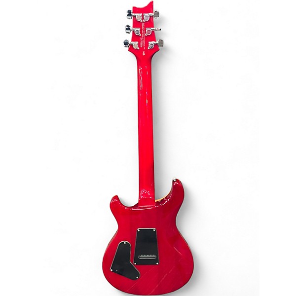 Used PRS SE Custom 24 RED FLAME Solid Body Electric Guitar