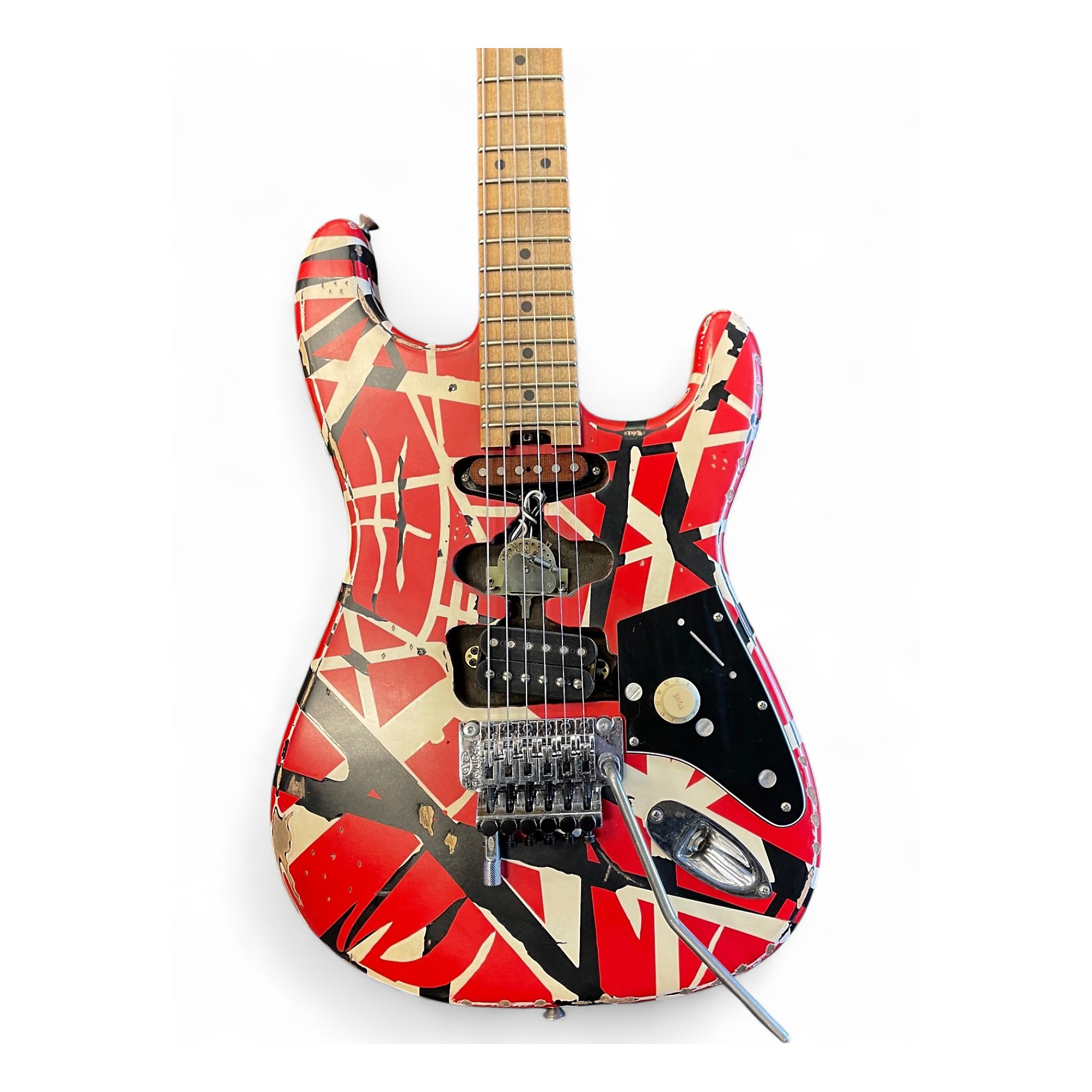 Used EVH Striped Series Frankie Red with Black and White
