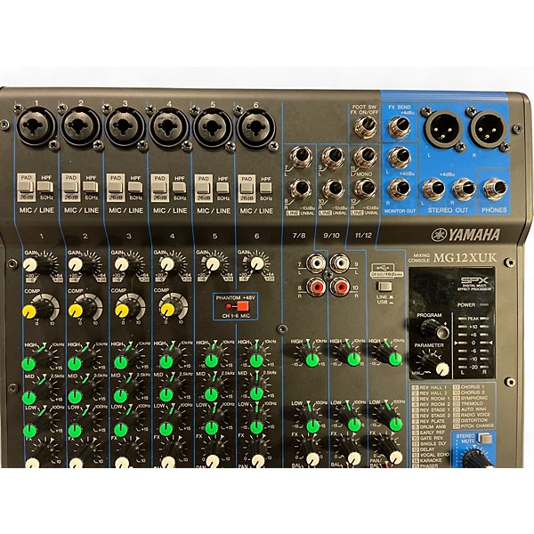 Used Yamaha MG12XUK Unpowered Mixer