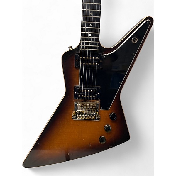 Vintage 1981 Gibson CMT Explorer 2 Tone Sunburst Solid Body Electric Guitar