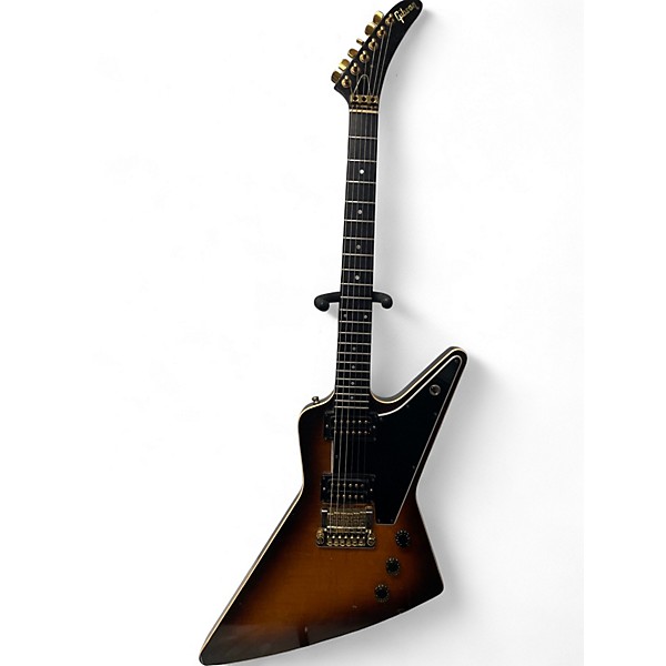 Vintage 1981 Gibson CMT Explorer 2 Tone Sunburst Solid Body Electric Guitar