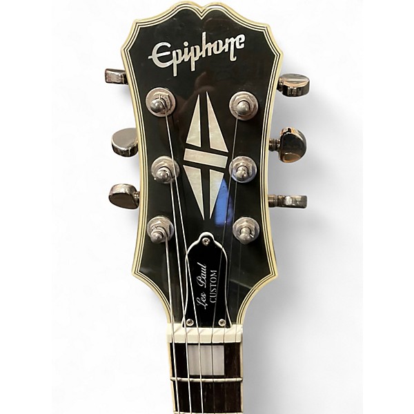 Used 2009 Epiphone Les Paul Custom Silverburst Solid Body Electric Guitar
