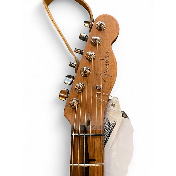 Used Fender American Acoustasonic Telecaster Crimson Red  Acoustic Electric Guitar