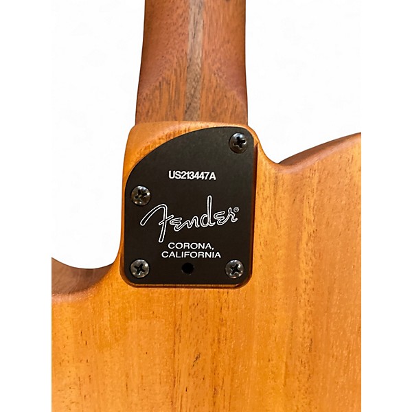 Used Fender American Acoustasonic Telecaster Crimson Red  Acoustic Electric Guitar