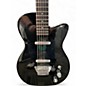 Used Silvertone 1303 BK Black Solid Body Electric Guitar
