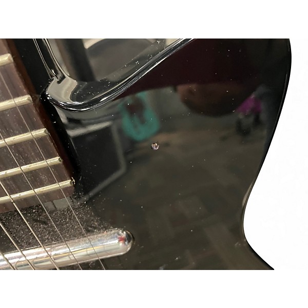 Used Silvertone 1303 BK Black Solid Body Electric Guitar