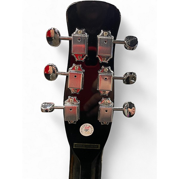 Used Silvertone 1303 BK Black Solid Body Electric Guitar