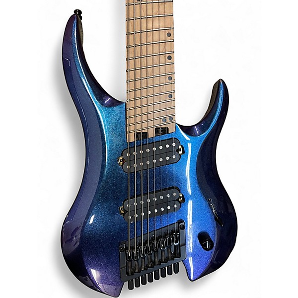 Used Legator G8FS PEARL PURPLE/BLUE SPARKLE Solid Body Electric Guitar