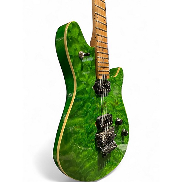 Used 2021 EVH Wolfgang WG Standard Quilt Maple Trans Green Solid Body Electric Guitar