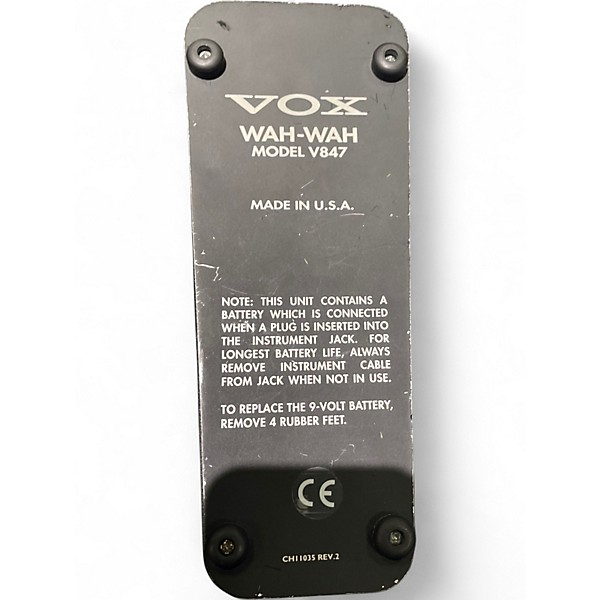 Used VOX V847 Reissue Wah Effect Pedal