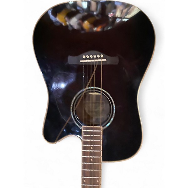 Used Ibanez AW30ECE Black Cherry Acoustic Electric Guitar