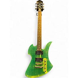 Used B.C. Rich mockingbird acrylic Green Solid Body Electric Guitar