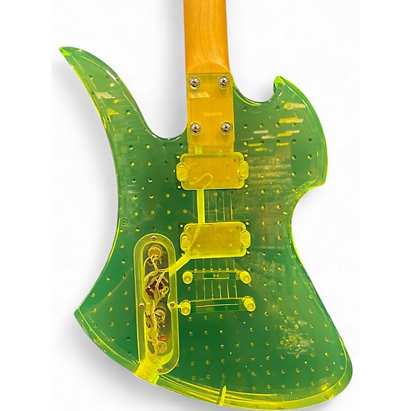 Used B.C. Rich mockingbird acrylic Green Solid Body Electric Guitar
