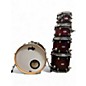 Used PDP by DW 5 Piece X7 5 Piece Kit Red to Black Fade Drum Kit thumbnail