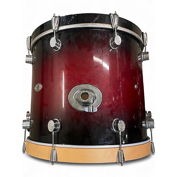 Used PDP by DW 5 Piece X7 5 Piece Kit Red to Black Fade Drum Kit