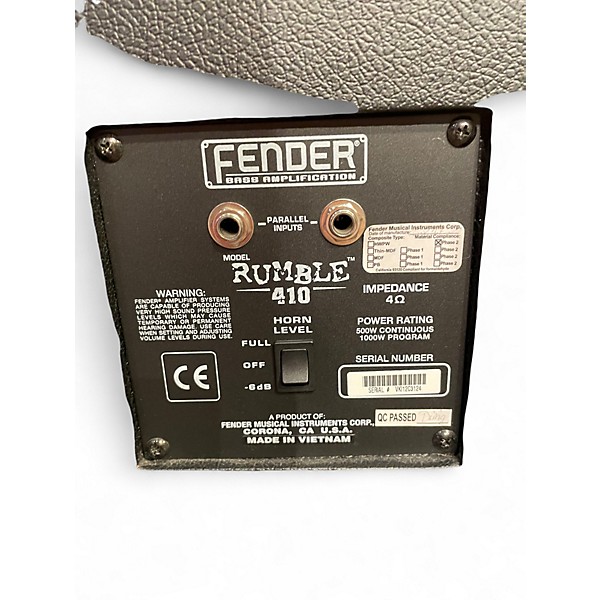 Used Fender Rumble 410 4x10 Bass Cabinet