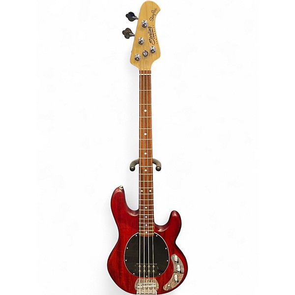 Used Sterling by Music Man Ray4 Satin Red Electric Bass Guitar