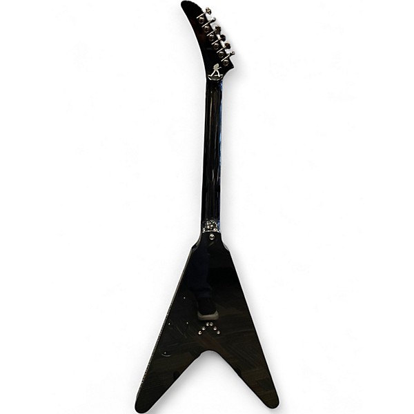 Used Epiphone Dave Mustaine Signature Flying V Custom Black Metallic Solid Body Electric Guitar