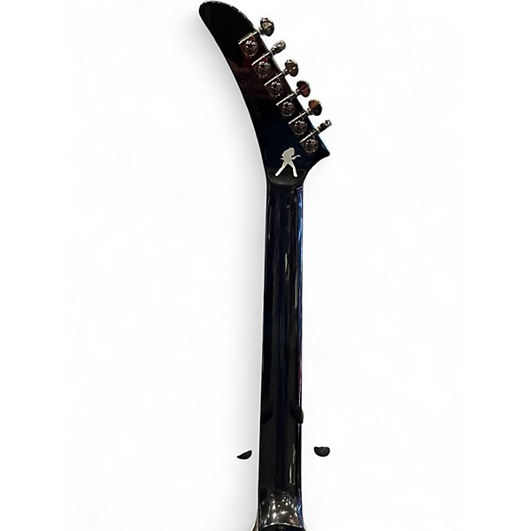 Used Epiphone Dave Mustaine Signature Flying V Custom Black Metallic Solid Body Electric Guitar