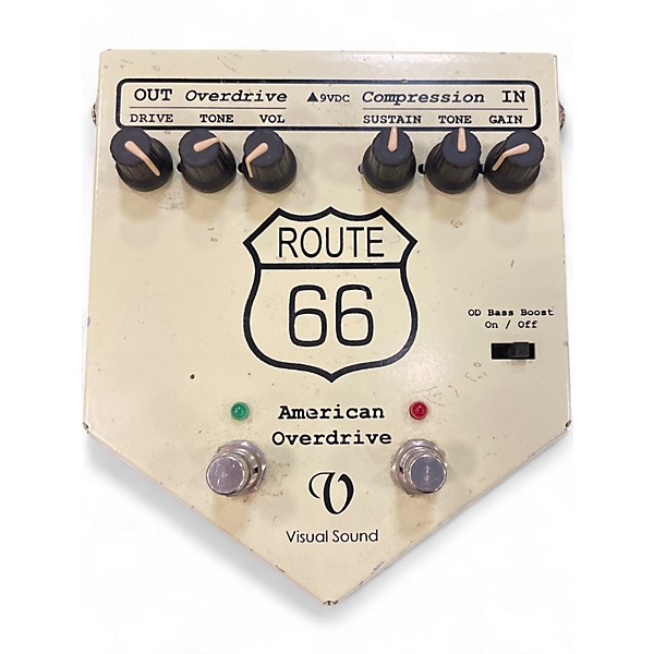 Used Visual Sound ROUTE 66 AMERICAN OVERDRIVE Effect Pedal