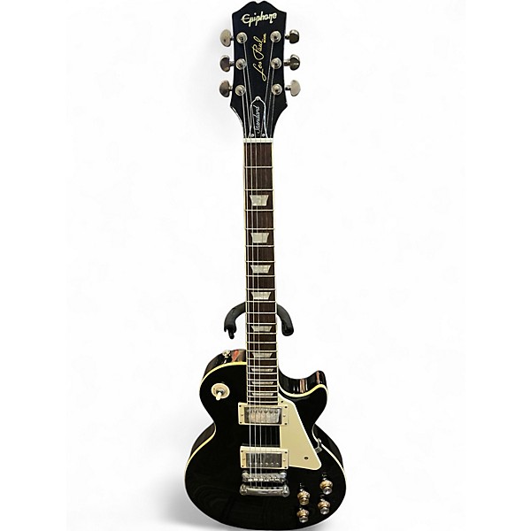 Used Epiphone Les Paul Standard 1960s Black and Gold Solid Body Electric Guitar