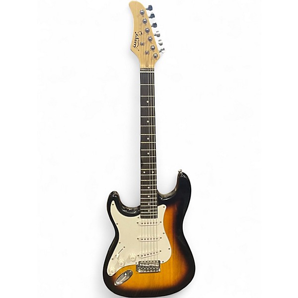 Used Glarry S-Style Black Solid Body Electric Guitar