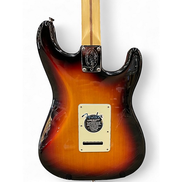 Used 2004 Fender American Standard Stratocaster Left Handed 3 Tone Sunburst Electric Guitar