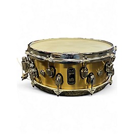 Used Mapex 14X5.5 Black Panther Metallion Snare Gold Drum