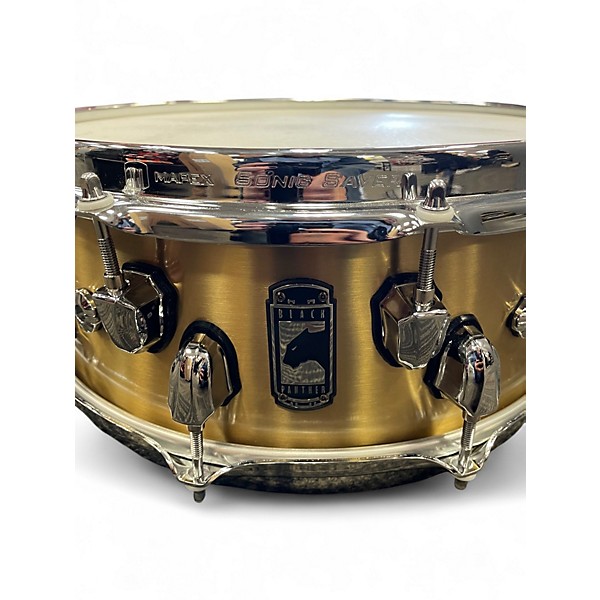 Used Mapex 14X5.5 Black Panther Metallion Snare Gold Drum