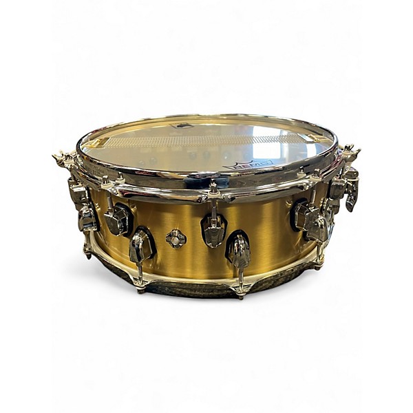 Used Mapex 14X5.5 Black Panther Metallion Snare Gold Drum