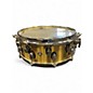 Used Mapex 14X5.5 Black Panther Metallion Snare Gold Drum
