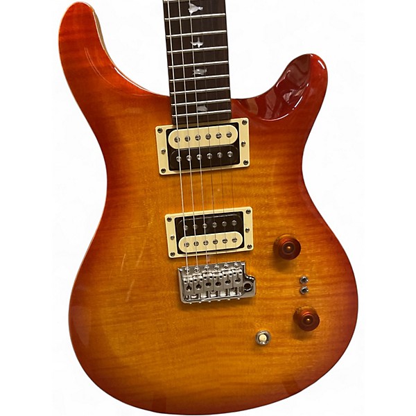 Used PRS SE Custom 24 gold sunburst Solid Body Electric Guitar