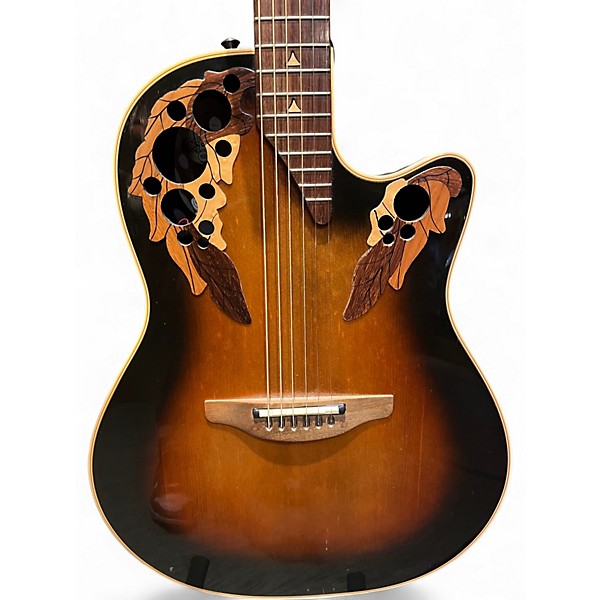 Used Ovation 1768 ELITE 2 Tone Sunburst Acoustic Electric