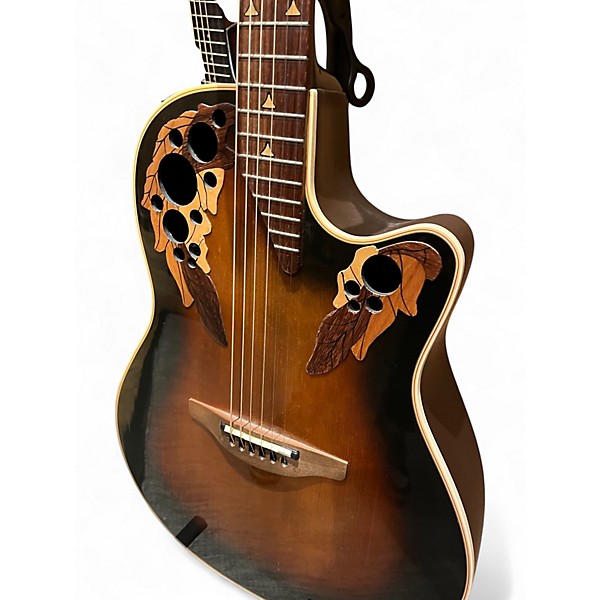 Used Ovation 1768 ELITE 2 Tone Sunburst Acoustic Electric