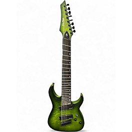 Used Harley Benton MultiScale-8 Emerald Burst Solid Body Electric Guitar