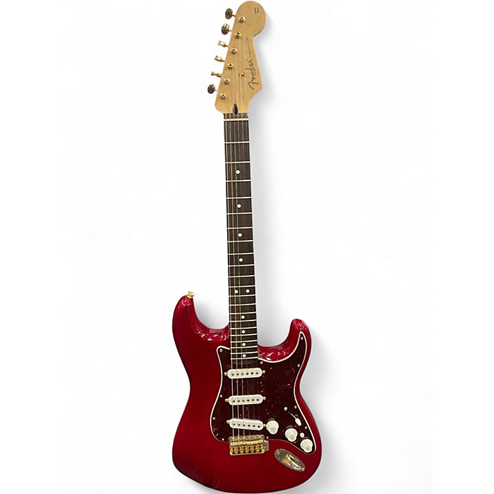 ギター Fender deluxe Players Stratocaster Used Fender Deluxe Player's Stratocaster Crimson Red Trans