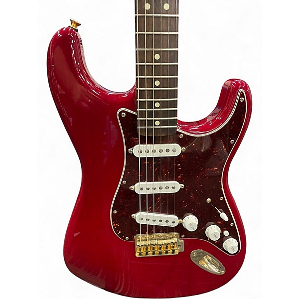 ギター Fender deluxe Players Stratocaster Used Fender Deluxe Player's Stratocaster Crimson Red Trans