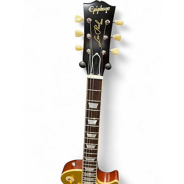 Used Epiphone Inspired by Gibson Custom 57 Les Paul Standard Gold Top Solid Body Electric Guitar