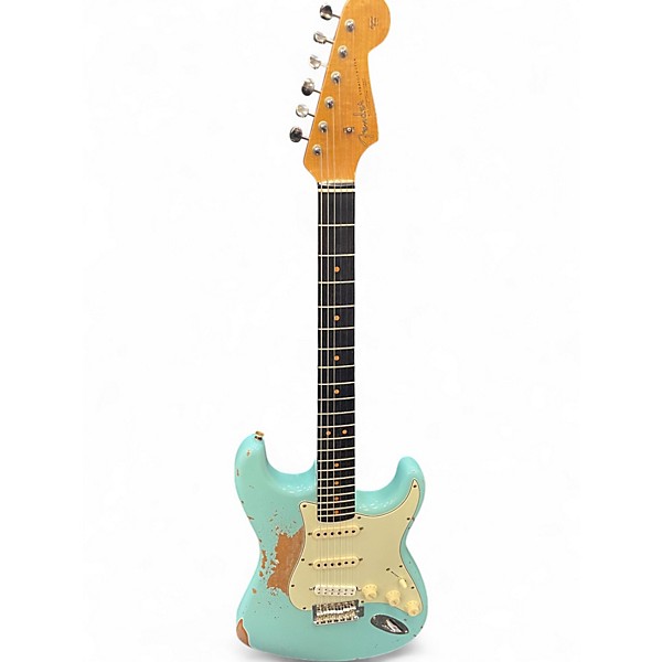 Used Fender 64 L-SERIES STRAT HREL Daphne Blue Solid Body Electric Guitar