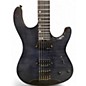 Used Harley Benton Dullahan-AT 24 Transparent Black Solid Body Electric Guitar