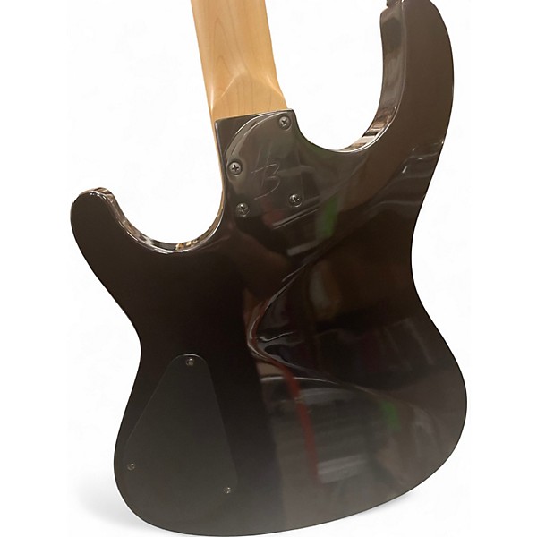 Used Harley Benton Dullahan-AT 24 Transparent Black Solid Body Electric Guitar