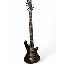 Used Schecter Guitar Research stelleto stealth 5 BLACK Electric Bass Guitar