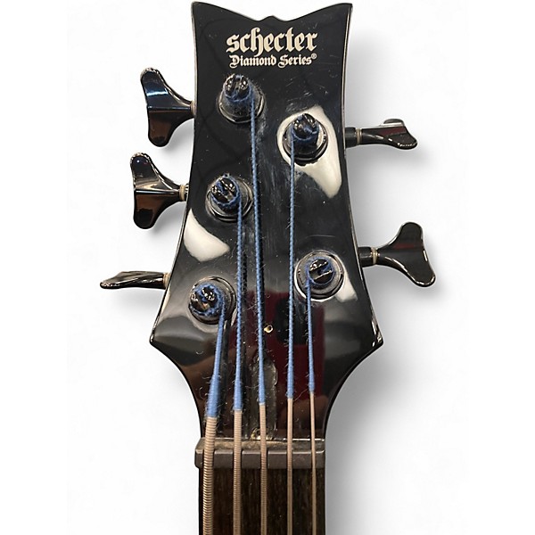 Used Schecter Guitar Research stelleto stealth 5 BLACK Electric Bass Guitar